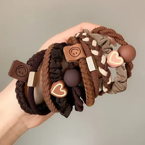 Резинки для волос из смесовой ткани, 10 шт.