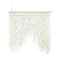 macrame wall hangings large woven boho fring tapestry cream beige bohemian tassel art cotton woven large wall decor curtain for
