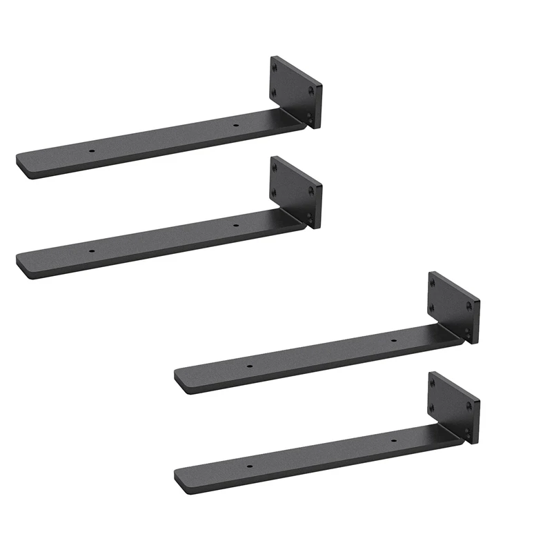 

2 Pack Duty Shelf Brackets Wall Shelf Rustic Industrial Shelf Brackets With Modern Iron Finish 10 Inch