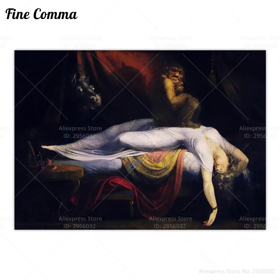 Картина «Кошмар» Джон Генри фьюзели, античная масляная живопись, копия, настенное искусство, ВИНТАЖНЫЙ ПЛАКАТ, холст, печать, картина, Декор для дома, плакаты