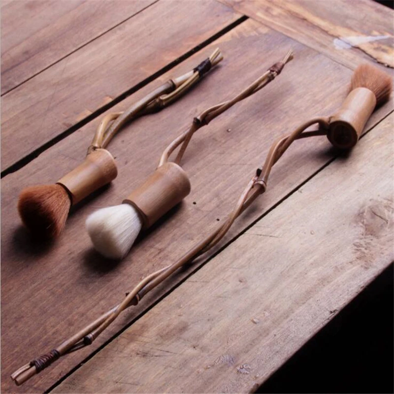 

Natural Bamboo Tea Pot Brush New Crafts Zen Tea Ceremony Service Pen Cleaning Tool Tea Tray Table Cup Board Cleaner