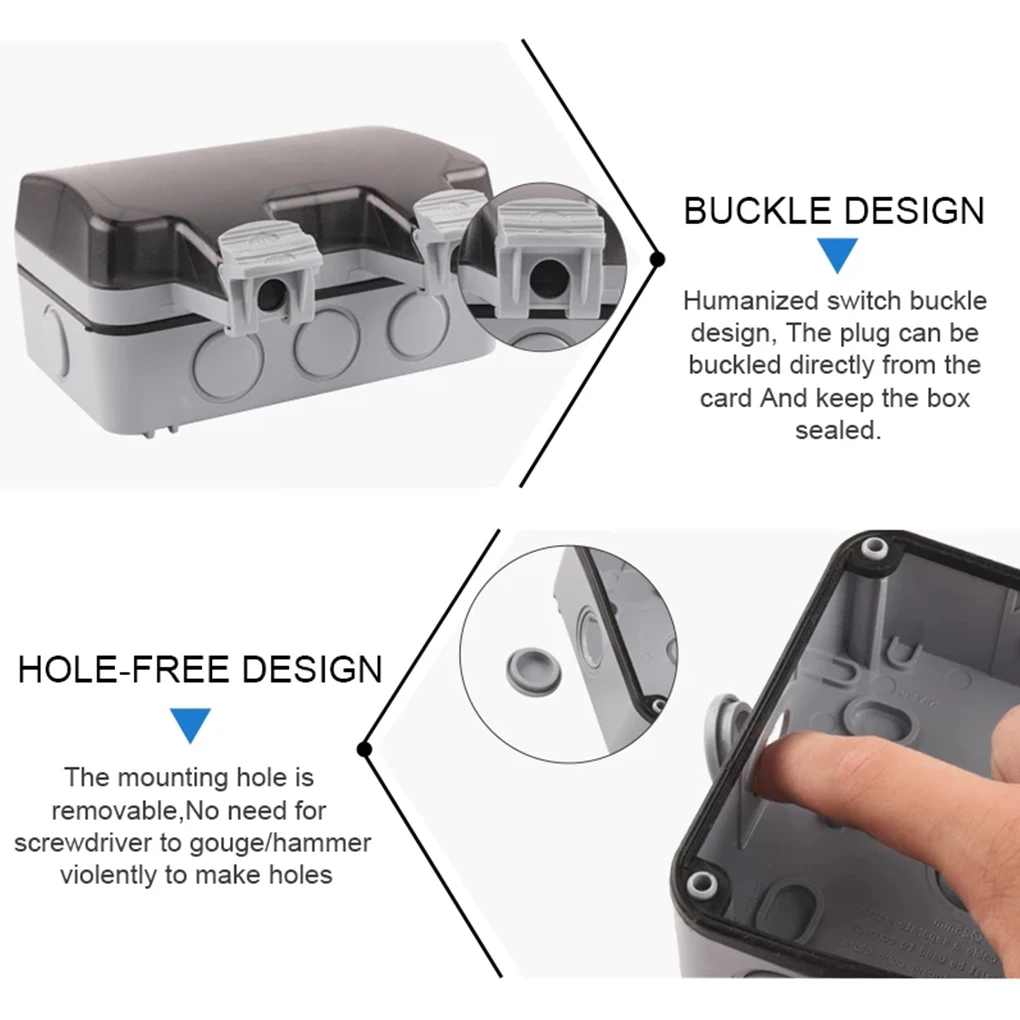 

Outlet Cover Wall-mounted Electric Sockets Socket Panel with GS Plugs