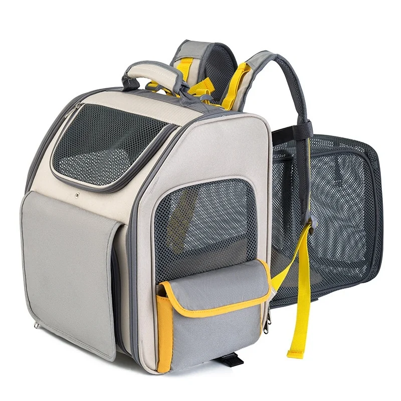 

Pet Transport Backpack Foldable Expansion Outdoor Breathable Cat Dog Fashion Portable High Capacity Carrier Bags Comfort Carrier