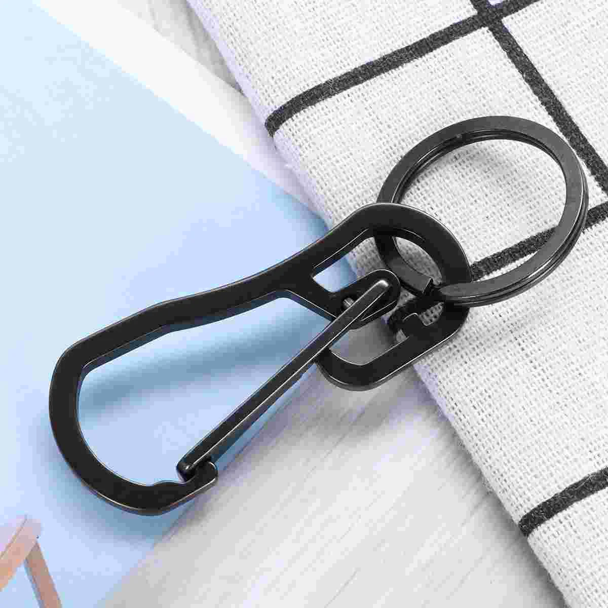 

Stainless Steel Key- Clips with Belt Hook, Stainless Steel Key Chain, Simple Design Metal Key Ring, Key Holder for Wide belts