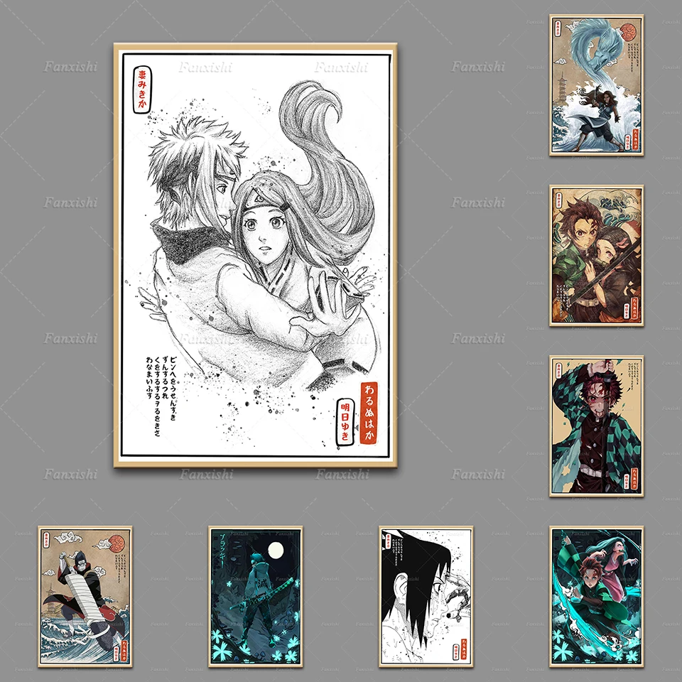 

Prints Painting Modular Pictures Japan Anime Collection Canvas Wall Art Home Decor Modern Bedside Background For Boy Gift Poster