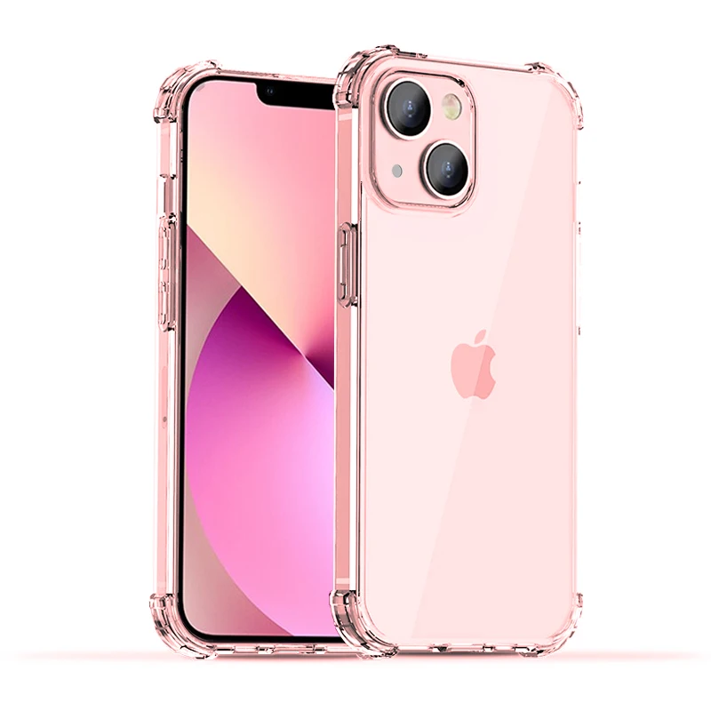 

For iPhone 13 Pro Max Shockproof Case on iPhone 12 11 Pro XS Max Transparent Silicone Case X XR 6 7 8 Plus 12 13 Mini Back Cover