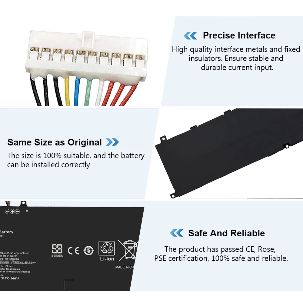 Аккумулятор LISCN 60 9 Вт/ч CP03XL для HP Spectre x360 13-ae049ng 13-ae040ng 13-ae011ur 13-ae052nr 13-ae006no 13-ae001ng HSTNN-LB8E