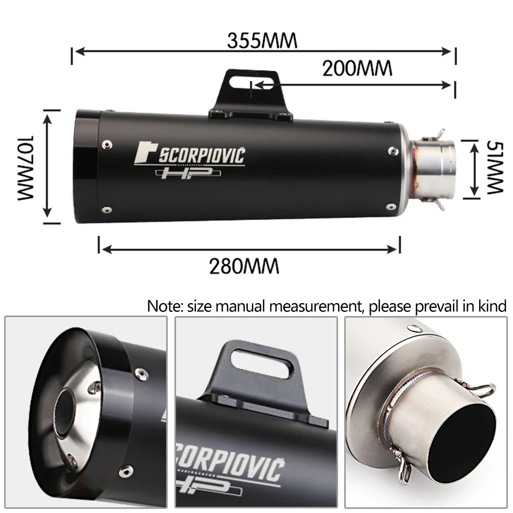 51 мм Escape Moto Motorcross выхлопной модифицированный мотоциклетный глушитель для