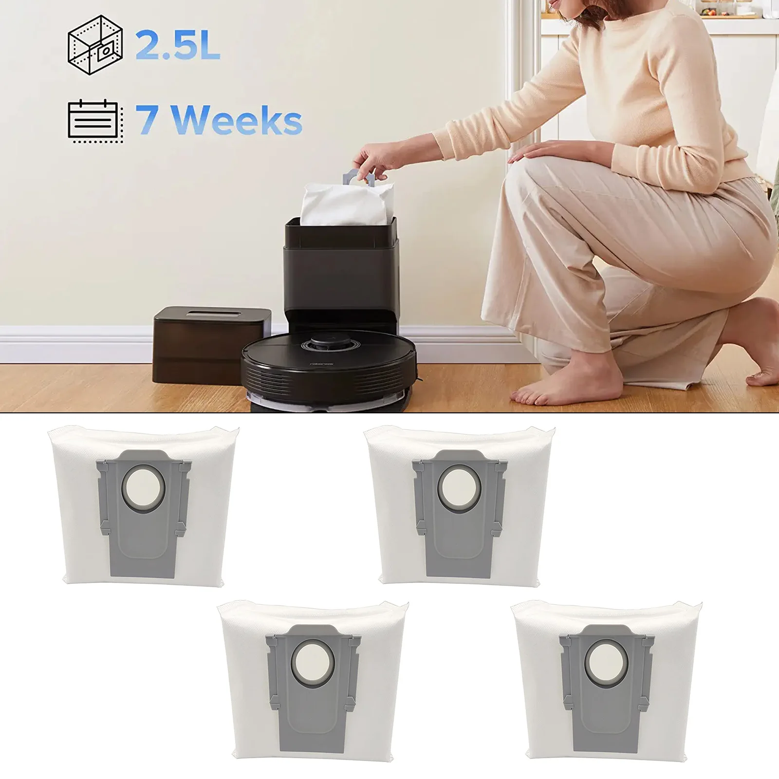 

1 Set Dust Bag 8*11.5*14cm For T8 Q7 G10S PRO Sweeping Robot Disassemble Leak-proof Dust Box Accessory For Home Cleaning Parts