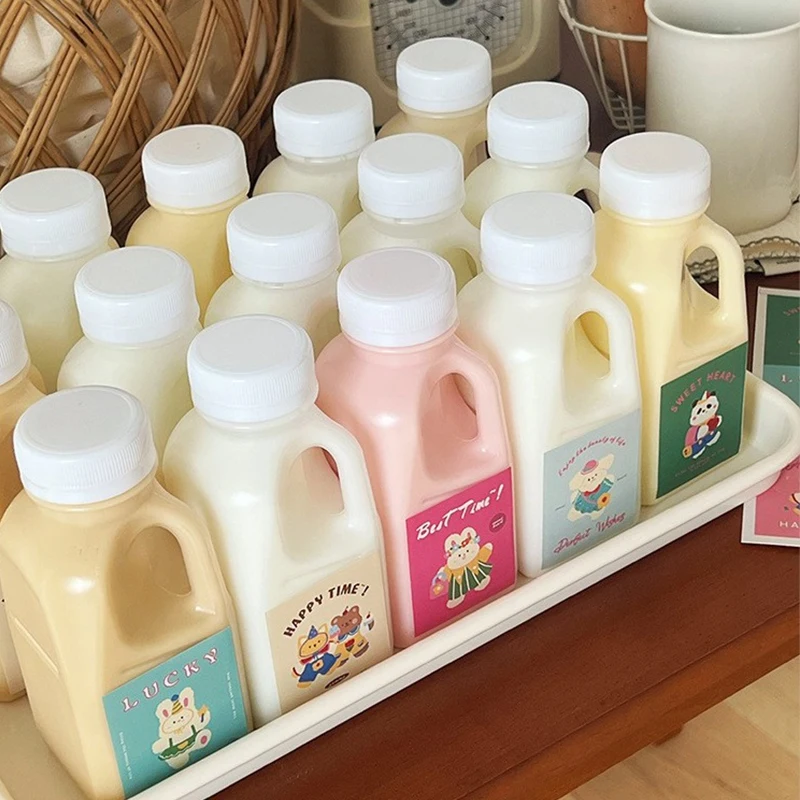 Прозрачная Детская Бутылка Для Воды Пластиковая Сока Молока С Крышкой Походная