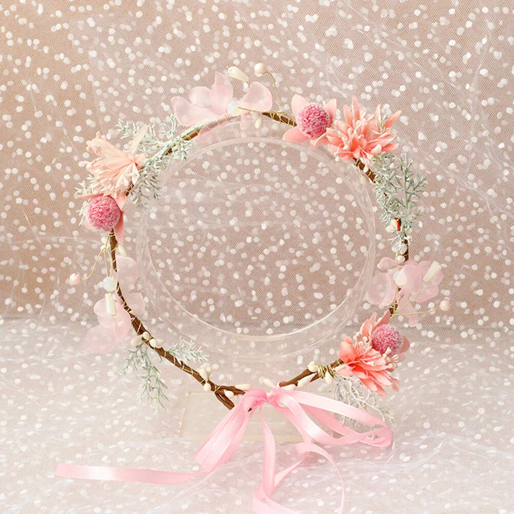 

1PC Imitation Flower Headdress Fashion Head Photo Taking Headwear Hair Accessory for Kids