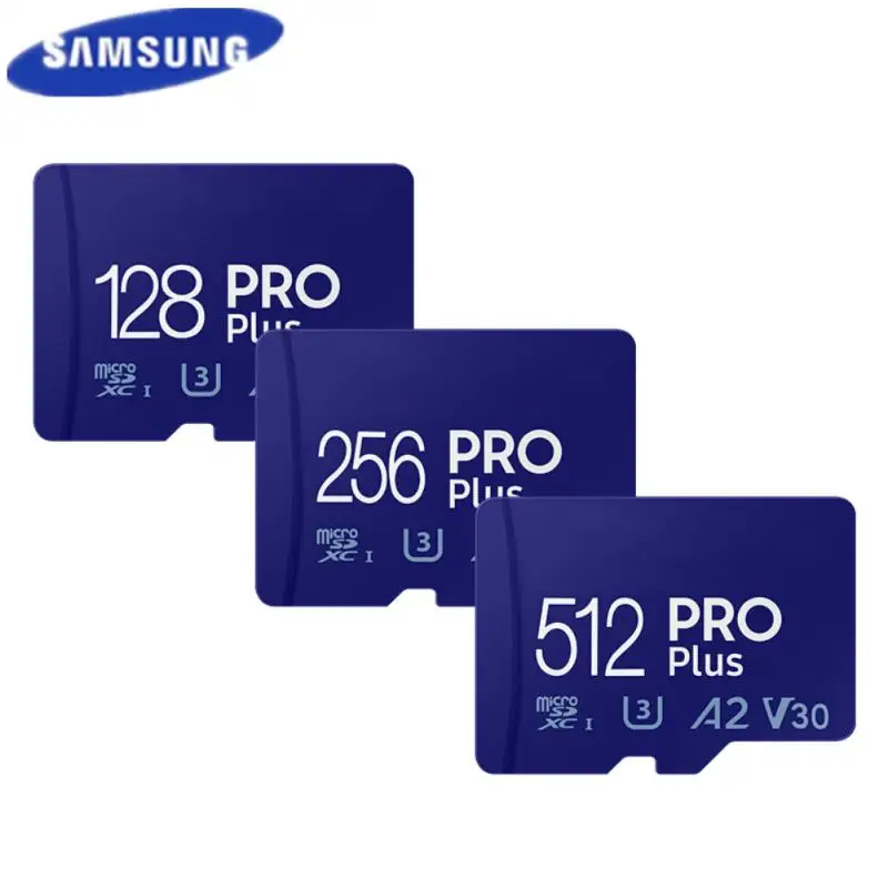 

Original SAMSUNG PRO / EVO Plus Micro SD 128GB 64GB Memory Card 32GB Micro SD Card 256GB TF Cards 512GB Flash Memory Micro SD