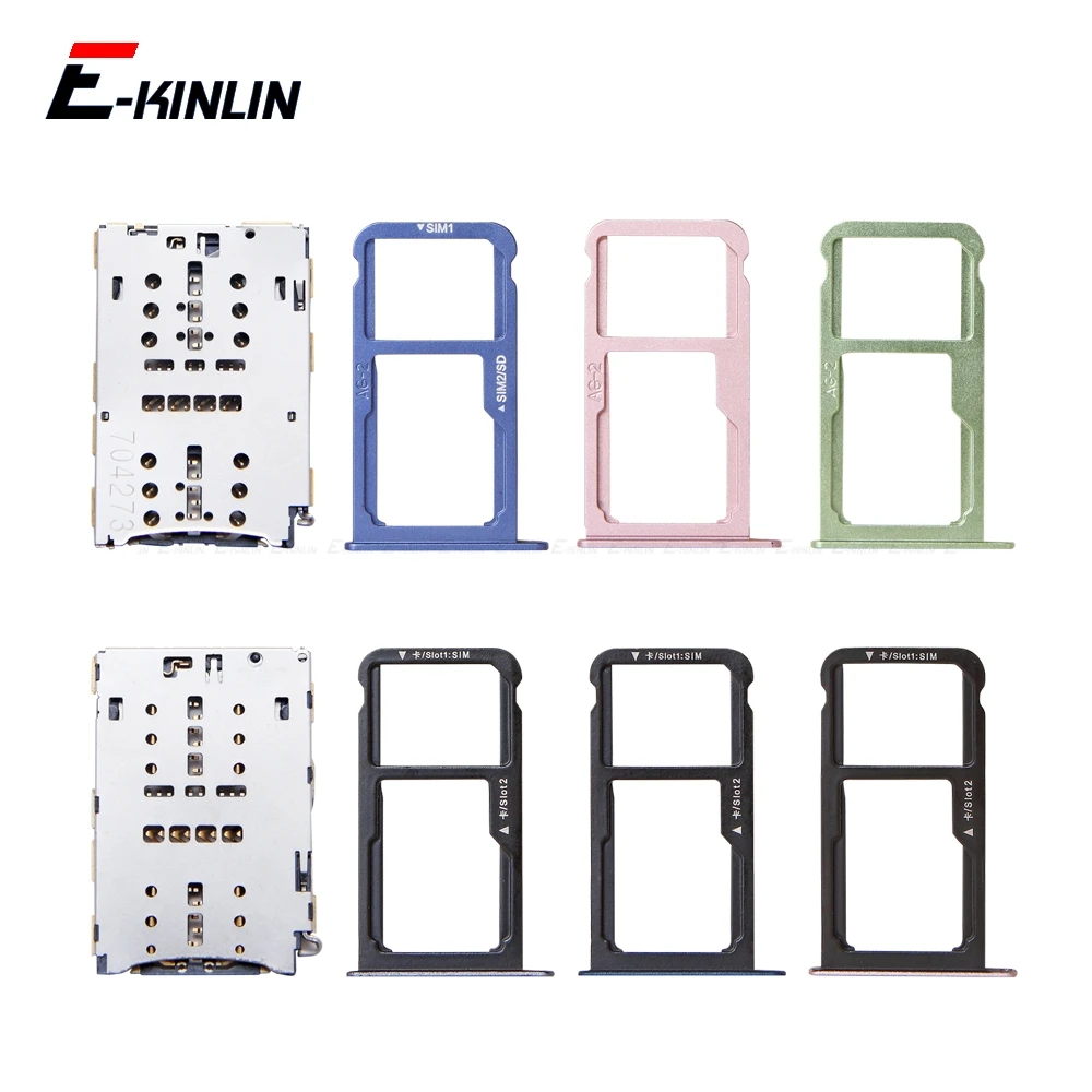 

Micro SD Sim Card Tray Socket Reader Connector Adapter For HuaWei P10 Lite WAS-LX1 LX1A LX2 LX2J LX3 L03T Holder Slot Container