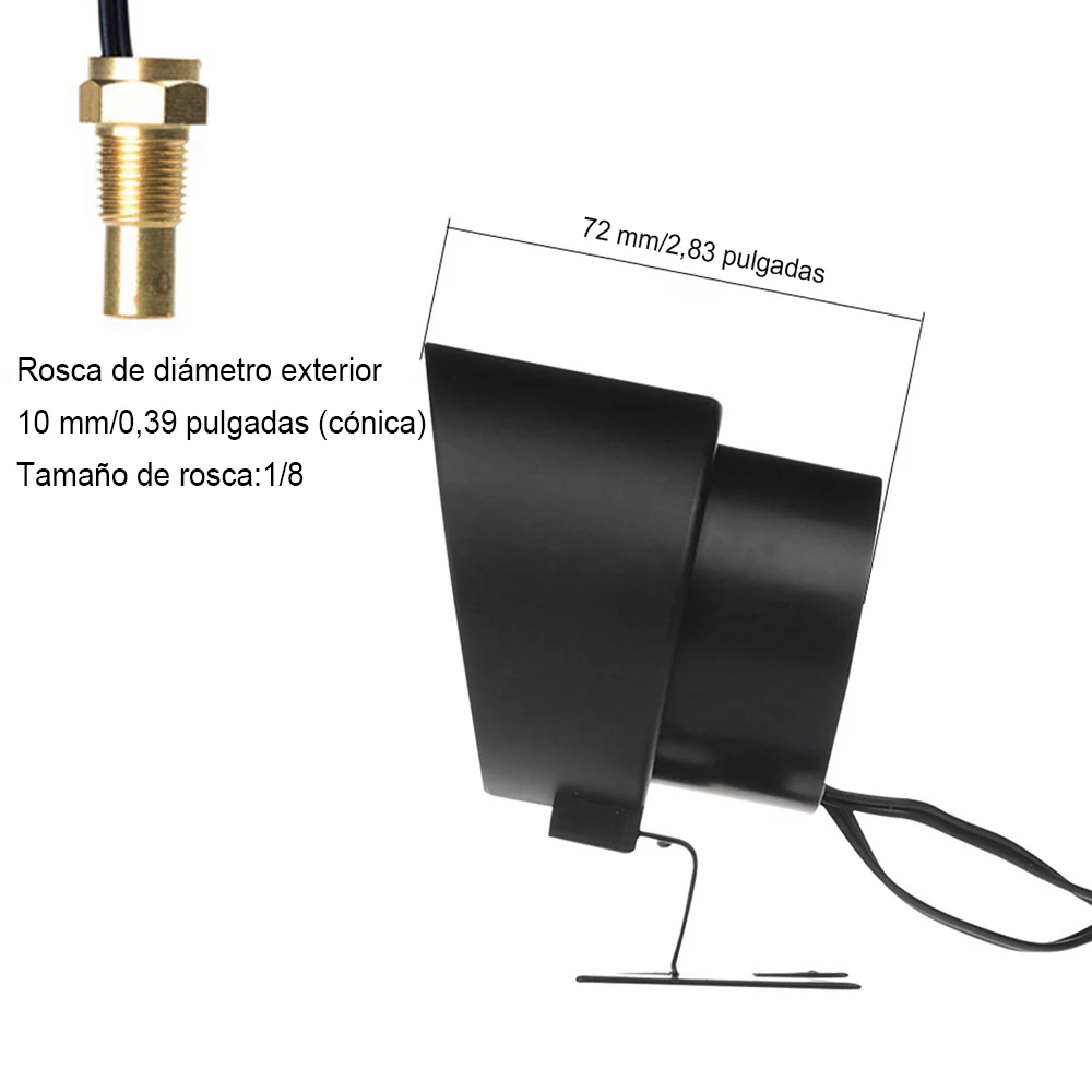 Круглый цифровой вольтметр температуры воды автомобильный термометр 2 в 1 датчик