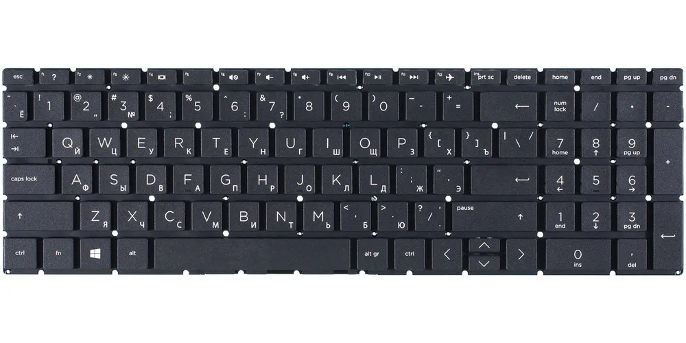 Клавиатура черная для HP 15-db1002ur |
