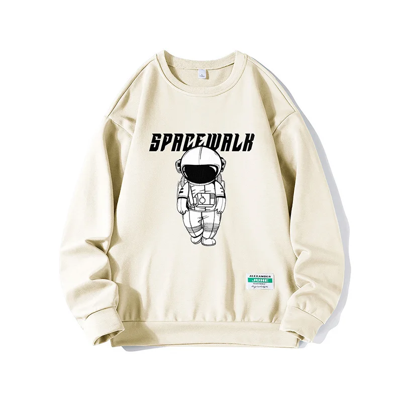 

Осенний модный брендовый свободный Универсальный свитер с круглым вырезом, мужской повседневный топ с принтом для пар, уличная одежда, Свитшот