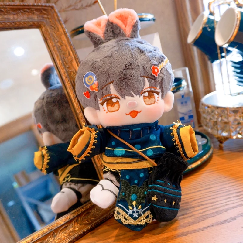 

6PC/SET Handmade 20cm Doll Clothes Characteristic retro clothing Kpop Plush Dolls Outfit Toys Baby Doll's Accessories Cos Suit