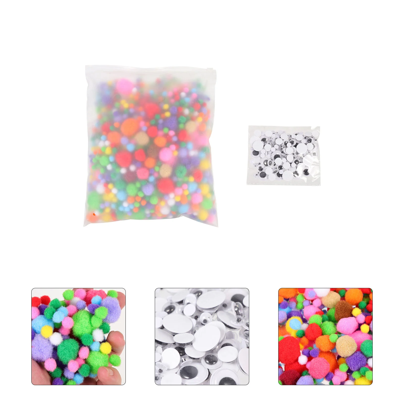 

Eyes Eye Diy Pom Pompoms Crafts Making Googly Puppet Stickers Wiggle Decal Evil Craft Safety Material Wool Plush Fake Animal