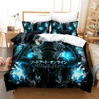 anime sword art online bedding sets 3d game bed linen home textile duvet cover kids comforter bedroom decor twin full single bed