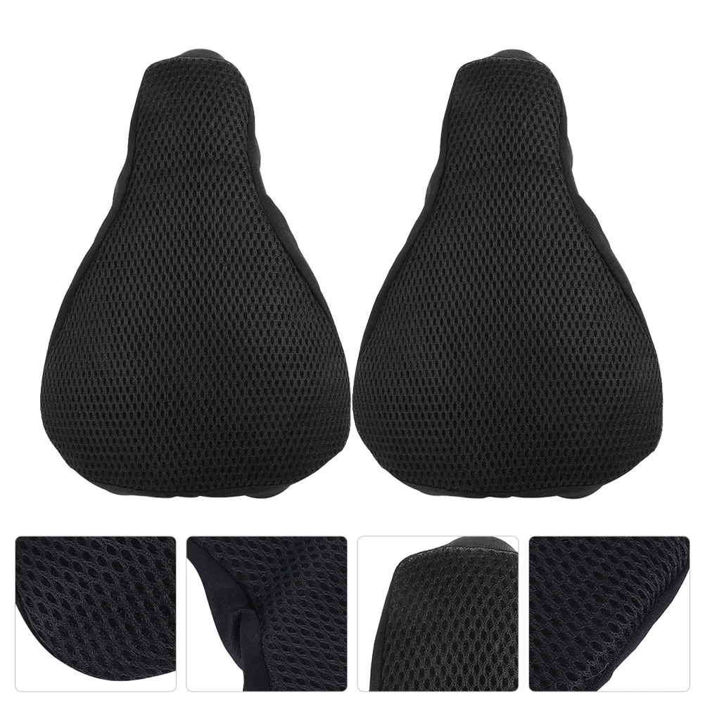 

2Pcs Bike Cover Bike Saddle Cushion Saddle Padding Support for Cruiser Stationary Bikes ( Black )