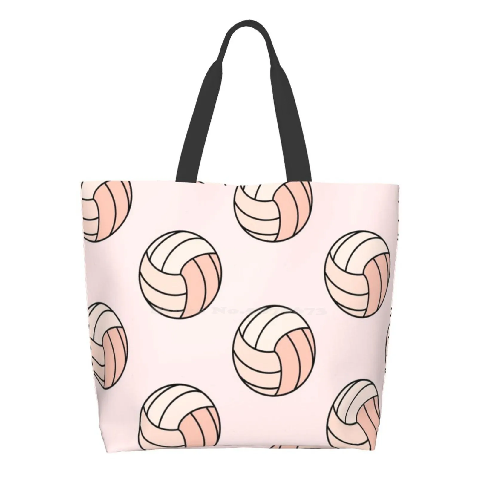

Розовые волейбольные сумки для покупок, модная повседневная упаковка, ручная сумка для волейбола Vsco, розовая светильник-розовая, Пастельная, розовая, милый волейбол