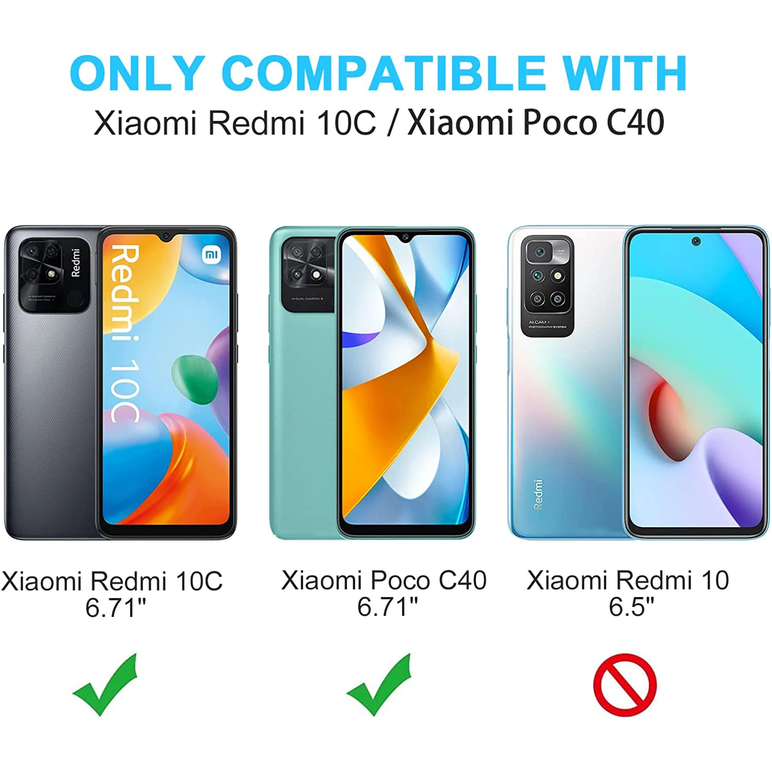 2/4Pcs Screen Protector Glass For Xiaomi POCO C40 Tempered Glass Film