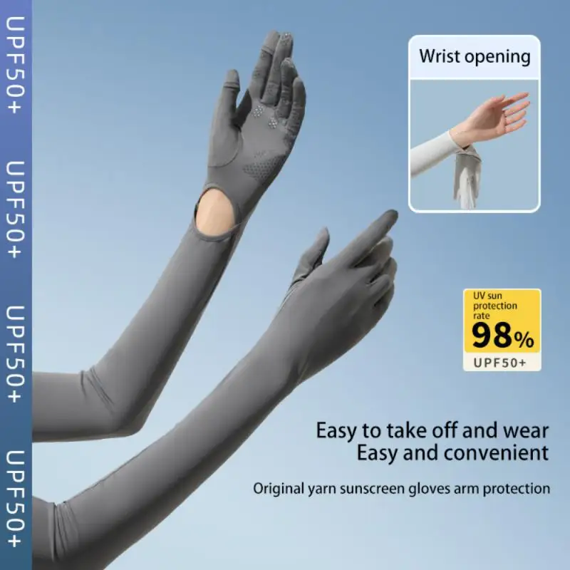 

Cooling Uv-resistant Sleeve Breathable Running Cycling Sleeves 2023 Long Sunscreen Gloves Thin Womens Summer Accessories Summer