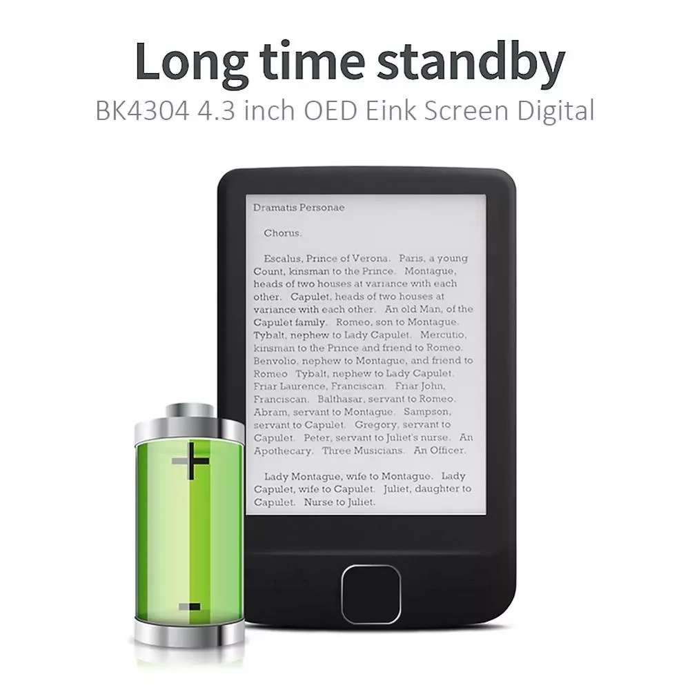 

2023New 2022 Portable Mini 4.3 inch E-Ink Screen E-Book Reader E-Reader Electronic Paper Book with Front Light Memory Award Souv