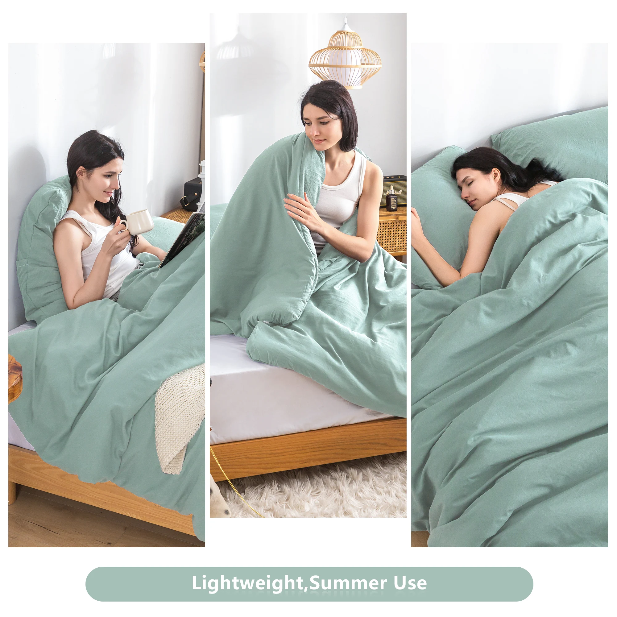 Летнее моющееся хлопковое двойное одеяло с воздушным охлаждением мягкое тонкое