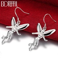 doteffil 925 sterling silver dancing angel drop earrings for women best gift wedding engagement jewelry
