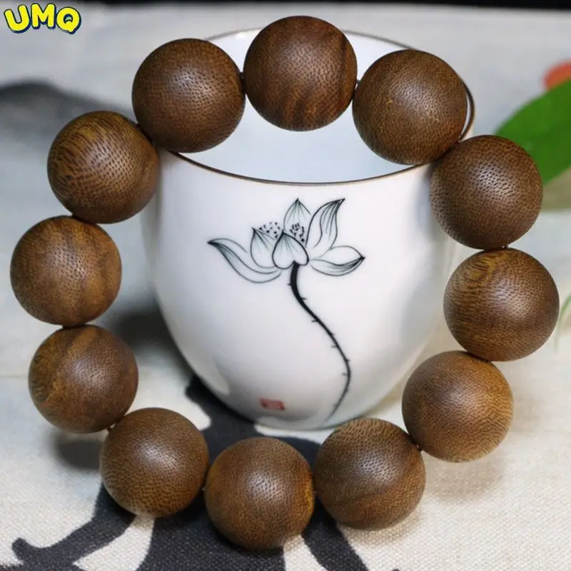 

Vietnam Nha Trang Agarwood Buddha Beads Handstring Bracelet Soft Oil Silk Old Material Full of Fidelity Eaglewood Handstring