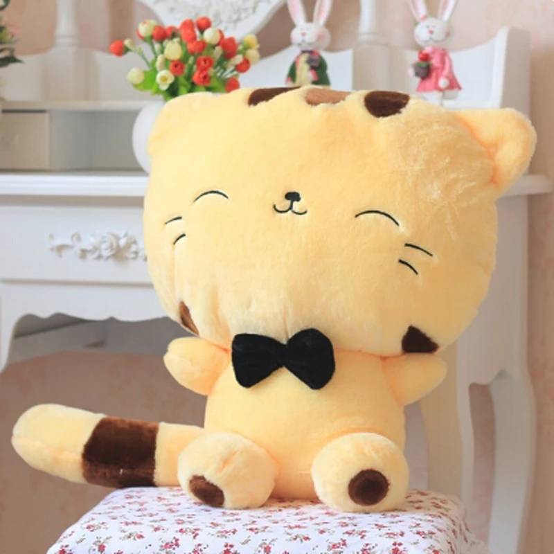 

Cute Kawaii Cat With Bow Plush Dolls Toys Gift Stuffed Soft Doll Cushion Sofa Pillow Gifts Xmas Gift Party Decor