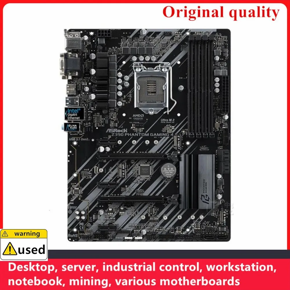 

Used For ASROCK Z390 Phantom Gaming 4 Motherboards LGA 1151 DDR4 64GB ATX For Intel Z390 Desktop Mainboard M.2 NVME SATA III