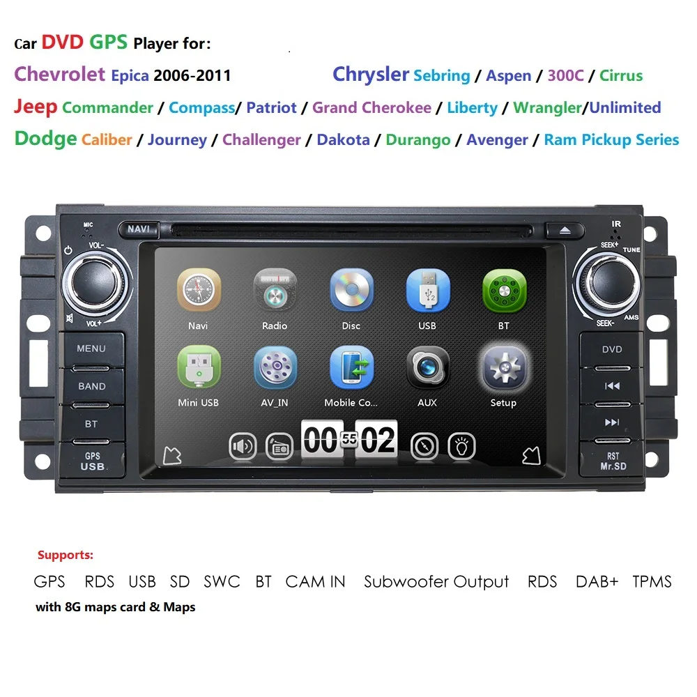 Автомобильный DVD-плеер 1Din автомобильный мультимедийный радио для jeep Cherokee Grand Compass