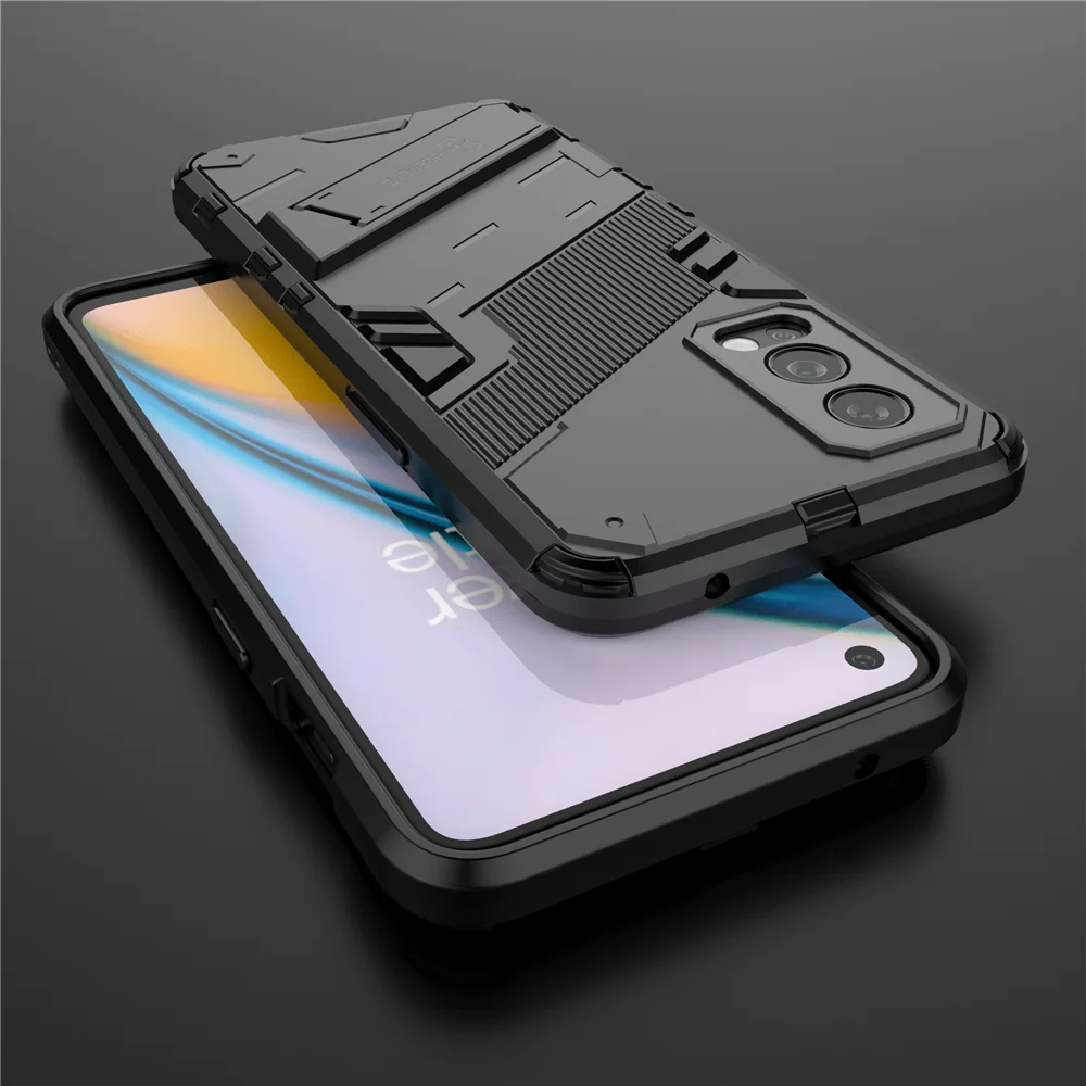 

For One plus Nord 2 Silicone Bumper Armor Holder Coque for Oneplus Nord 2 Nord2 One plus N200 5G Oneplus Nord 2 Shockproof Case
