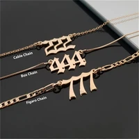 customized men number stainless steel necklace personalized women fashion number pendant choker gold jewelry gift collar mujer