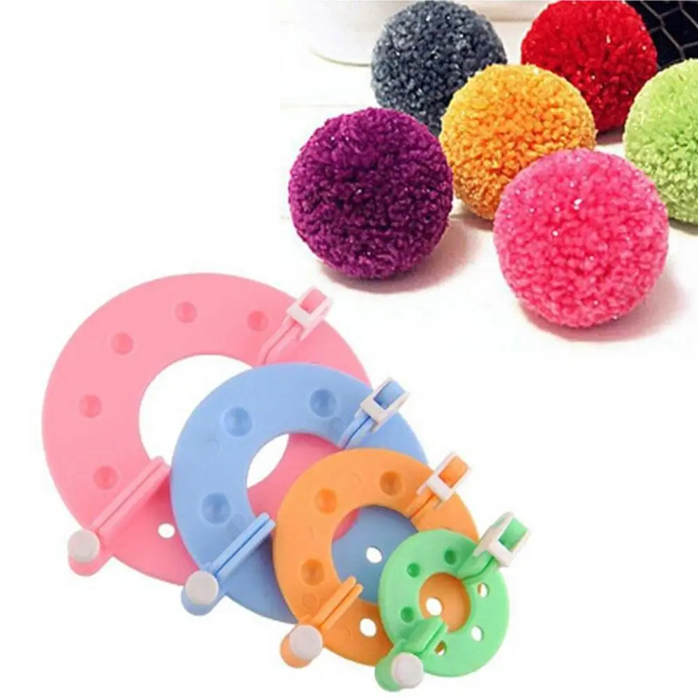 

4 шт./компл. 4 размера пушистые шарики ткач помпоны Набор для вязания ткацкий станок для помпонов детские товары для рукоделия