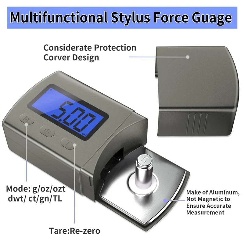 Мини-цифровой проигрыватель силы стилуса высокая точность 0 1G/5G ЖК-подсветка