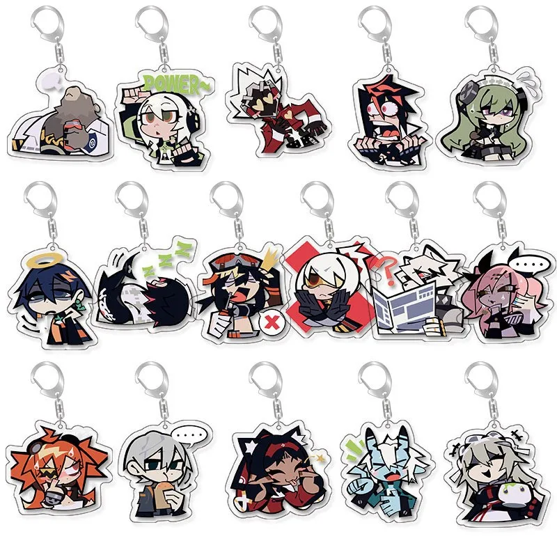 Фото Игра ZZZ Emoticon Ellen Joe Nicole Demara, акриловый брелок для косплея, сумка, подвески, подарок для пары, мультяшный кулон, фигурки, брелок №1