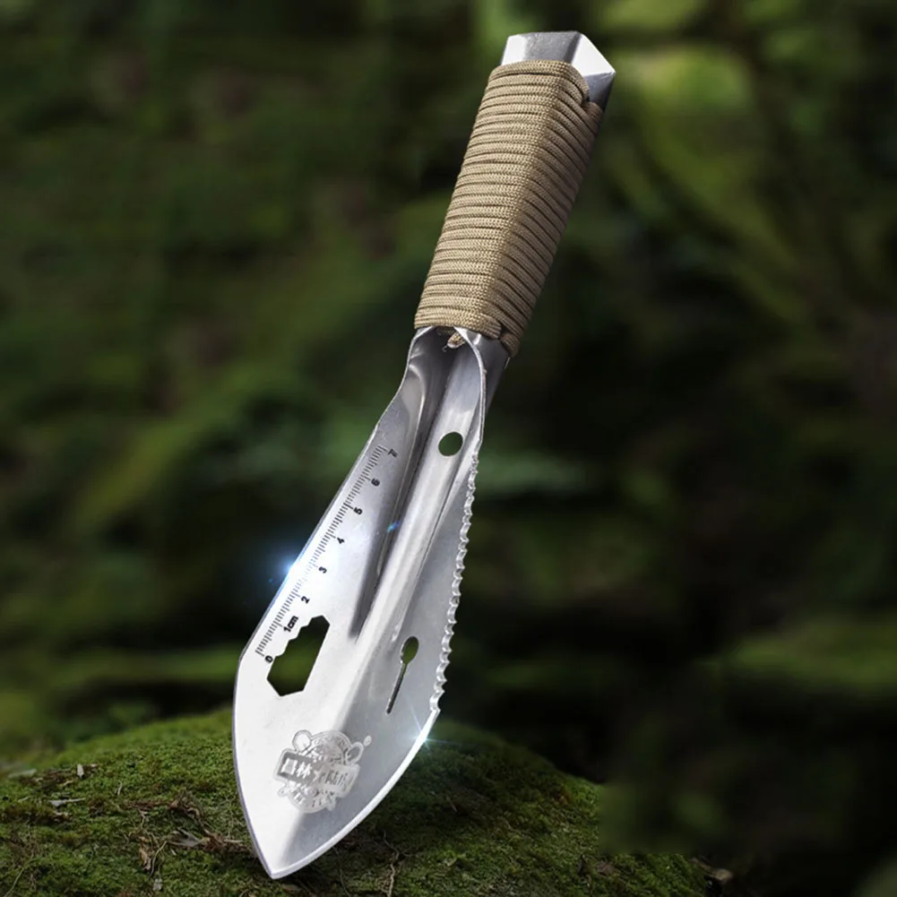

Stainless Steel Garden Shovel Spade Multi Tool Weeder With Sawtooth Hex Wrench Ruler Digging Trowel Knife Spear Garden Bonsai