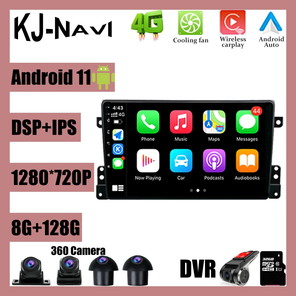 

Carplay Android 11 DSP Car Radio Auto Stereo Player WiFi Car GPS Navigation For Suzuki Grand Vitara 3 2005 - 2015