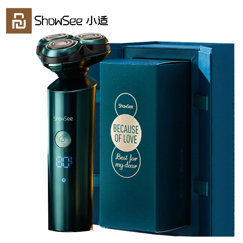 

Youpin Showsee Electric Shaver Razor Shaving Beard Machine For Men Portable Dry Wet Beard Trimmer Gift Box