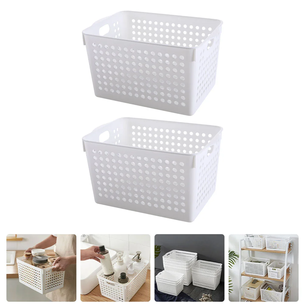 

2 Pcs Storage Basket Toys Storage Organizer Desktop Sundry Case Storage Box Weave Wicker Baskets Pp Desktop Baskets Office