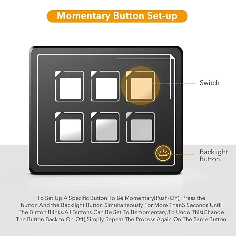 Панель переключателя на 6 клавиш ВКЛ-ВЫКЛ освещение панель автомобиля управление