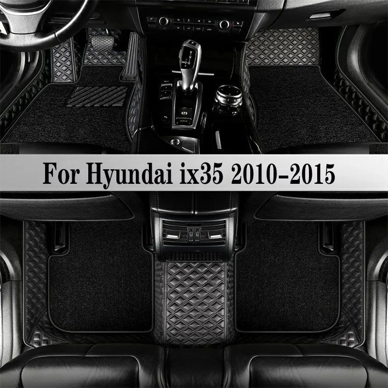 car accessories car styling Custom Foot Pad Carpets Car Floor Mats For Hyundai ix35 2010 2011 2012 2013 2014 2015