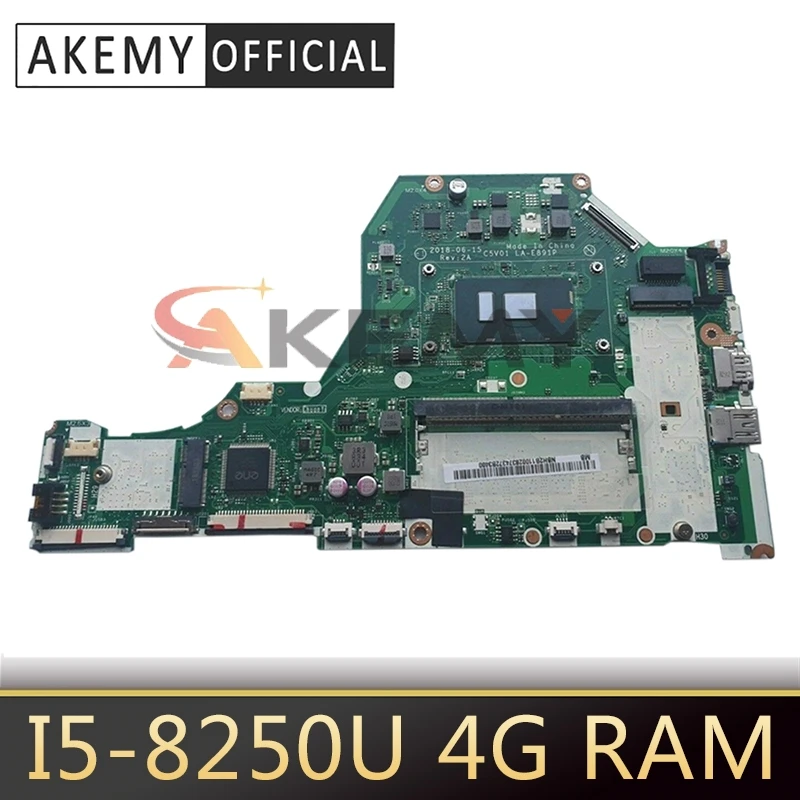 

C5V01 LA-E891P NBGSW1101 NB.GSW11.001 For ACER Aspire A315-53 A515-51G laptop motherboard CPU: I5-8250U 4G teste ok Mainboard