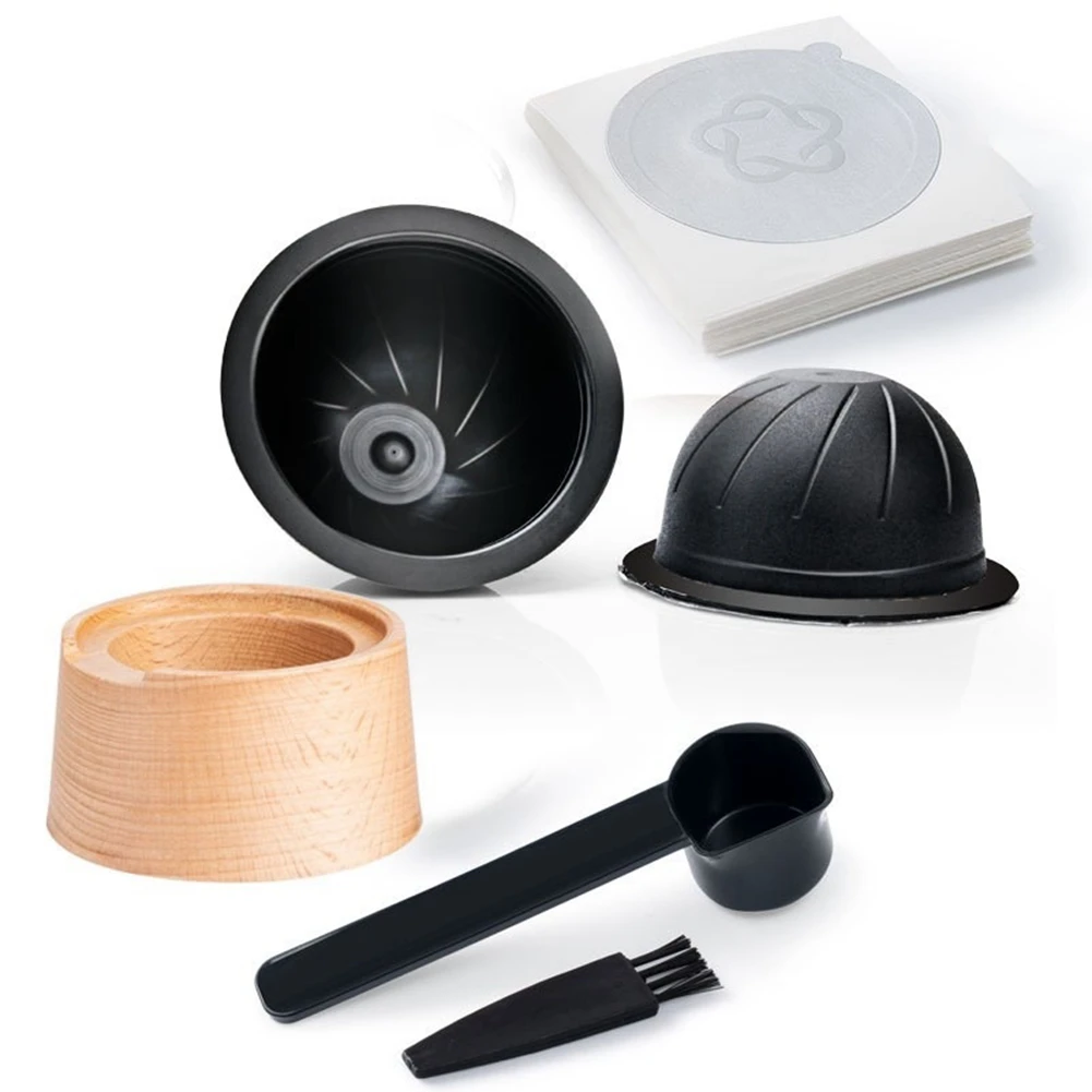 

Reusable Ver Tuo Coffee Capsule Cup Body Kit Aluminum Foil Sealing Cap Filler