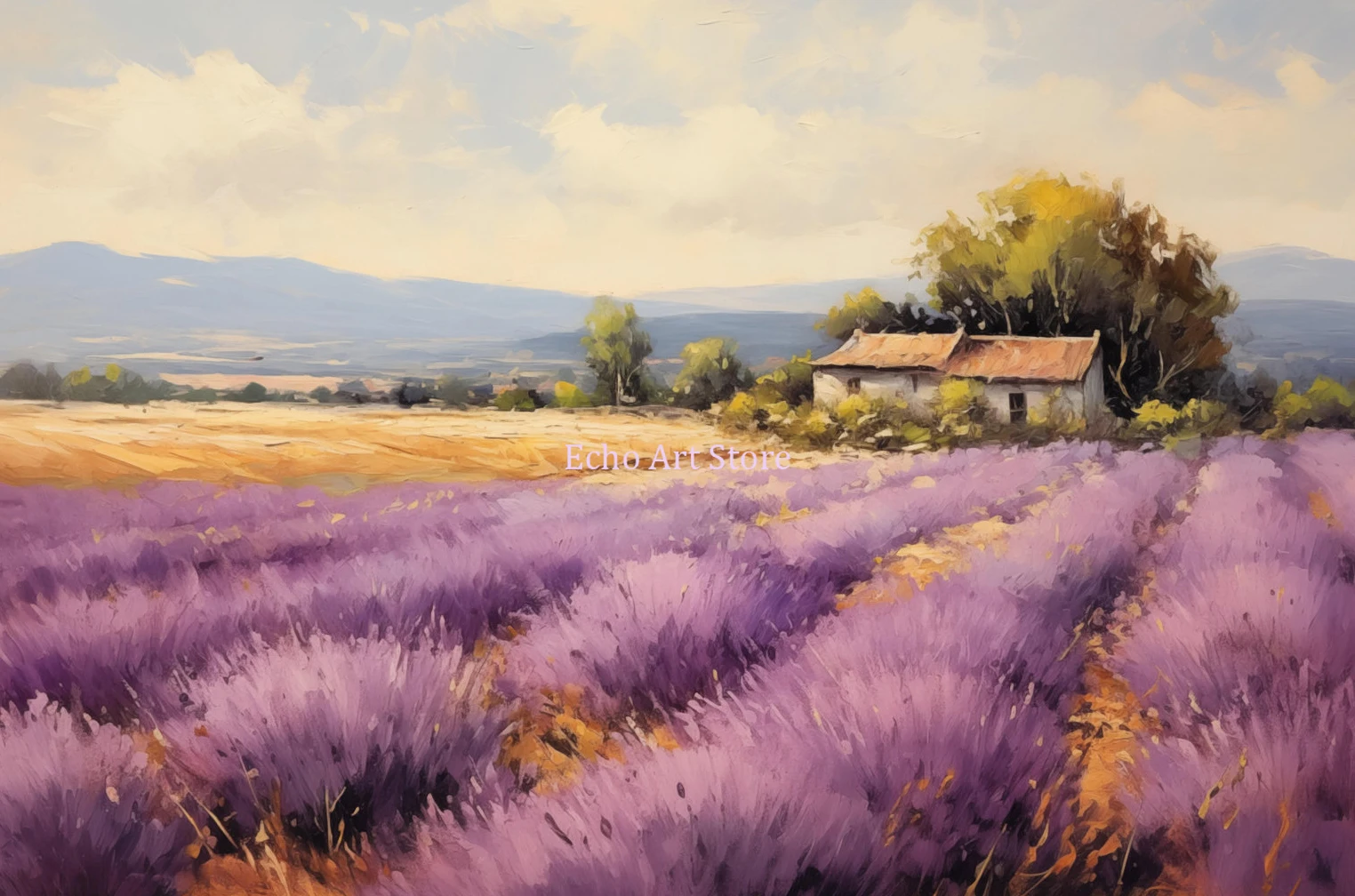 

Печать на холсте "Деревенский пейзаж"