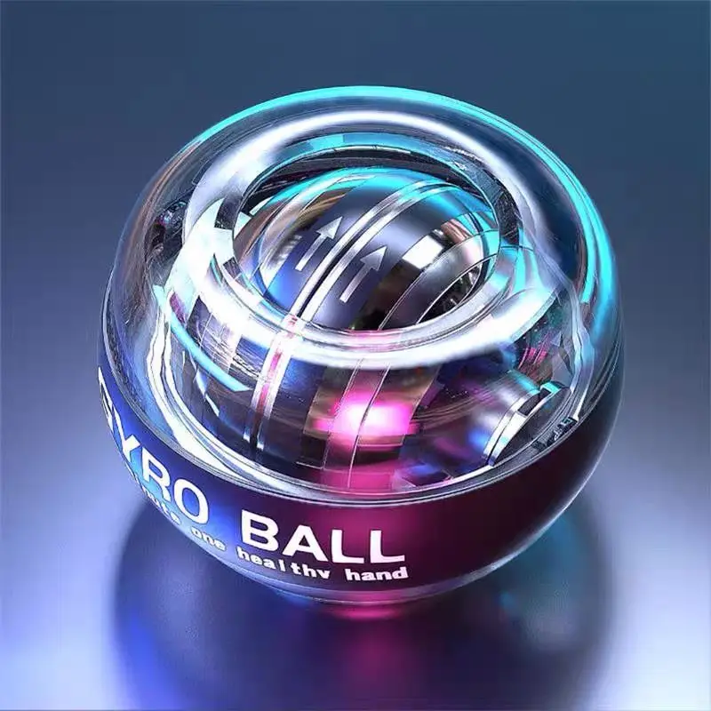 LED Wrist Training Ball Metal Wrist Ball Self-starting Arm Muscle Strength Trainer Gyro Exercise Equipment Ball Fitness