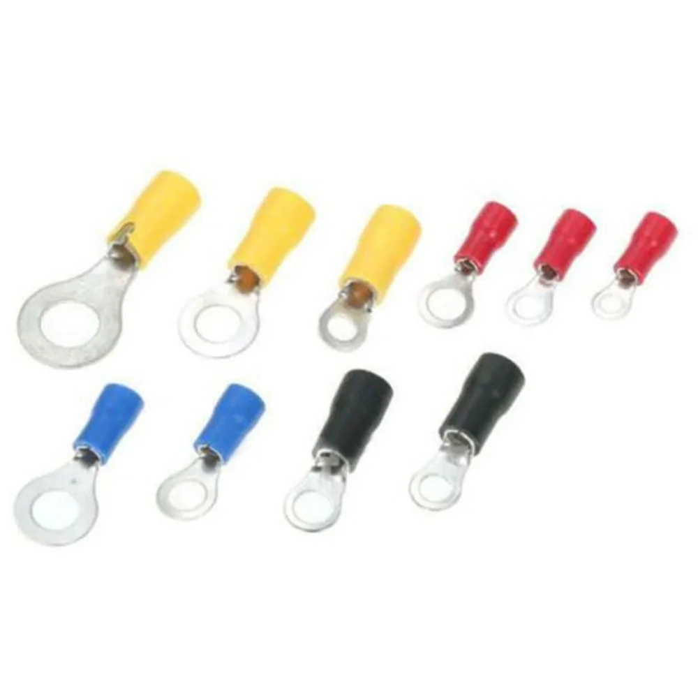 

100 PCs rv2 crimp insulated ring tips wire terminals type-O 3.2mm 4mm 5mm 6mm 8mm 10mm 12mm